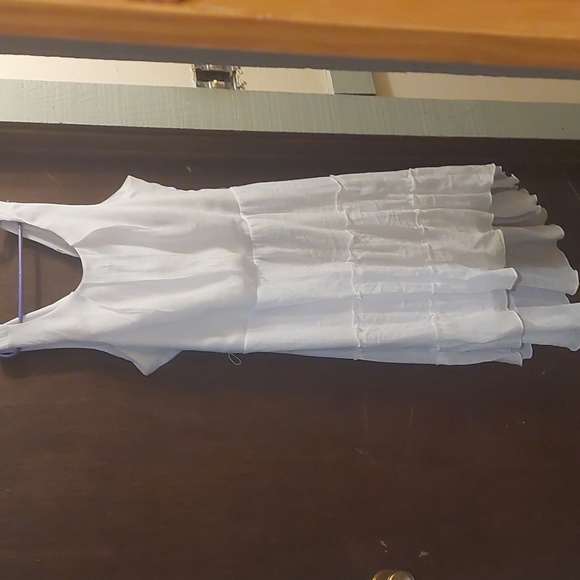 White Ruffle Dress - Picture 1 of 6